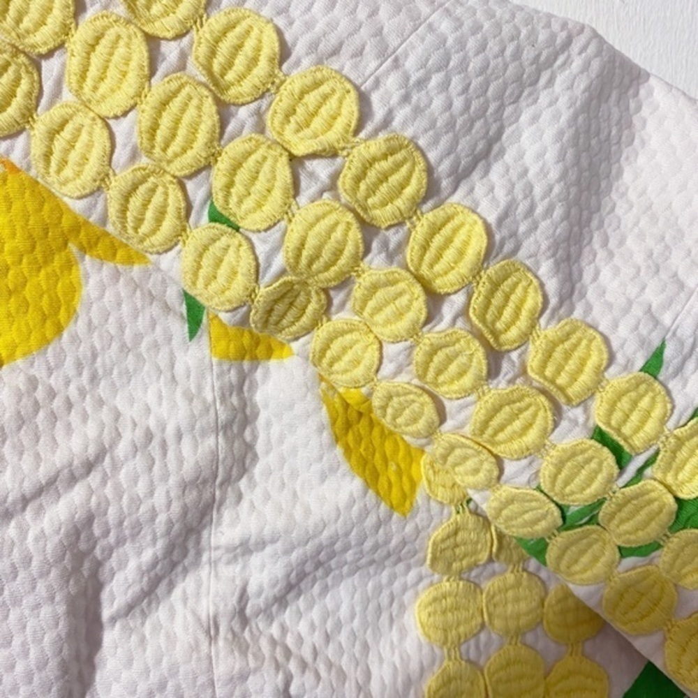 LILLY PULITZER Strapless Dress in Daffodil Print with Lace Detailing - Picture 9 of 11